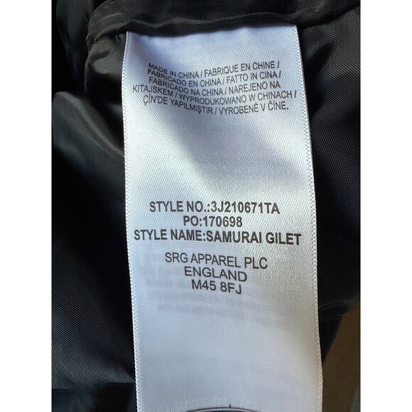 Saint + Sinner Long Hooded Puffer Vest in Black Womens L - Picture 9 of 10